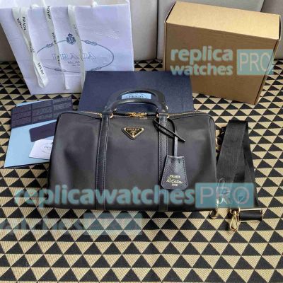 Replica Prada Re-Edition 1978 Re-Nylon Saffiano Leather Top-Handle Bag